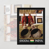 Junge Mönche, die in Sakkim, Indien, Gyalalgen bla Postkarte (Vorne/Hinten)