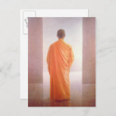 Junge Mönche im Rückblick auf Vietnam Postkarte (Vorne/Hinten)