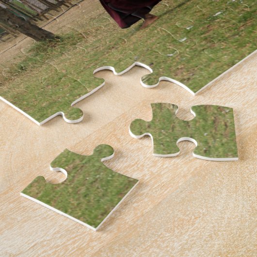Junge Mönche und Gebetsfahnen Puzzle (Seite)