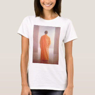Junge Mönchrückseitenansicht Vietnam T-Shirt