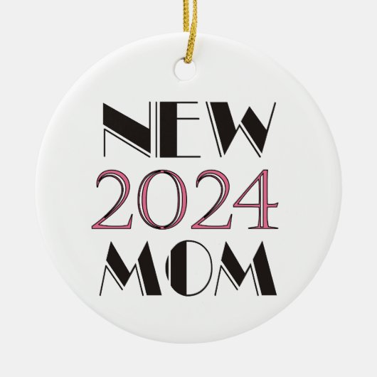 junge Mutter 2024 Keramik Ornament (Vorne)