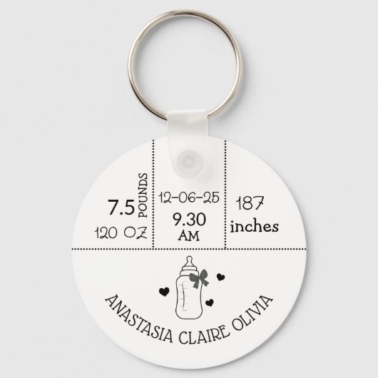 Junge Mutter Baby Ankunft Baby gibt neues Baby Ges Schlüsselanhänger (Vorderseite)