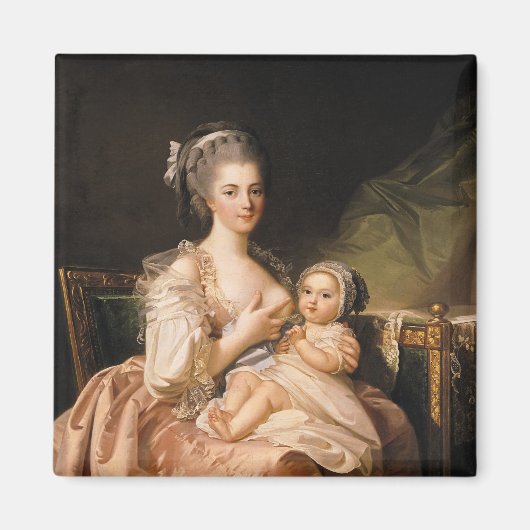 Junge Mutter, c.1770-80 Magnet (Vorne)