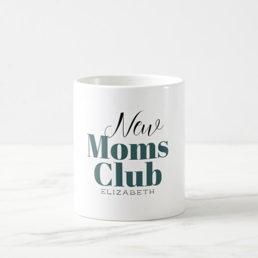 Junge Mutter Club Calligraphische Monogramm Kaffee Kaffeetasse (Mittel)