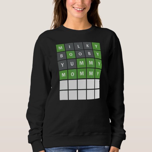 Junge Mutter des Wortschatzspiels 1 Sweatshirt (Vorderseite)