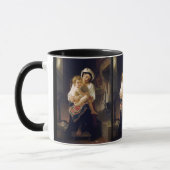 Junge Mutter, die ihr Kind anscheut Tasse (Links)