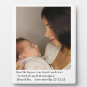 Junge Mutter| Ein Foto |Muttertagsgeschenk Fotoplatte (Vorderseite)