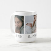 Junge Mutter| Erste Mama| Drei Fotos Kaffeetasse (Vorderseite Links)