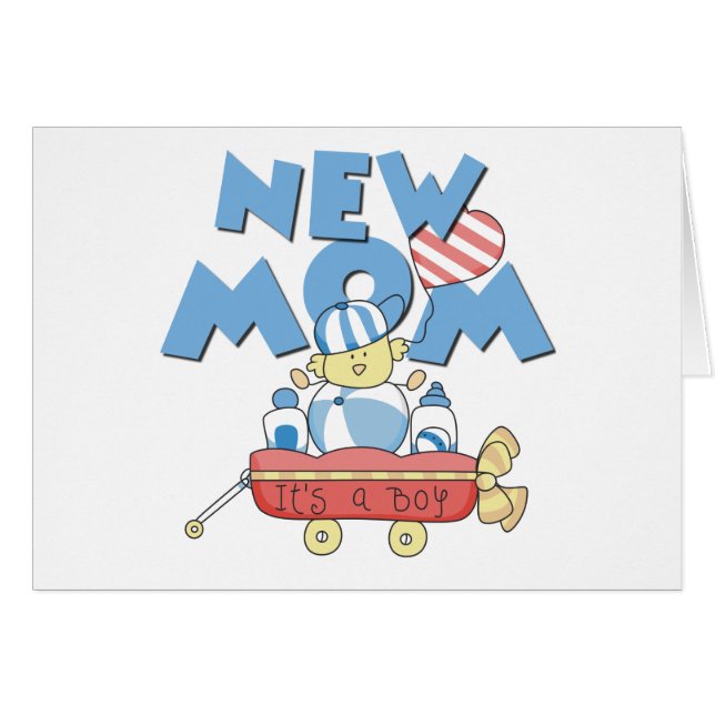 Junge Mutter Es ist ein Boy Tshirts und Geschenke (Vorderseite (Horizontal))