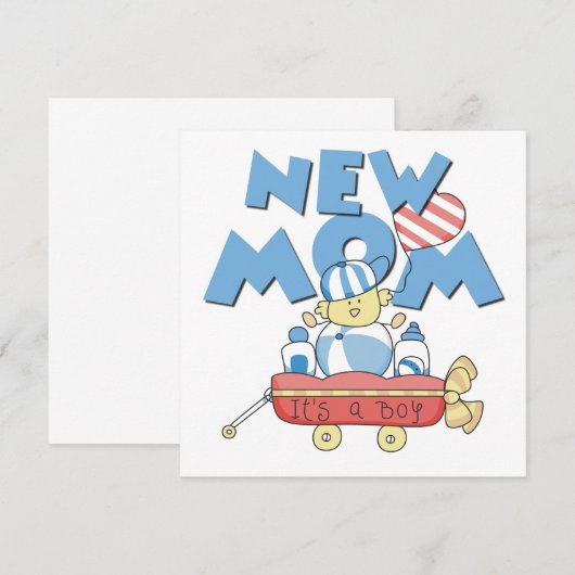 Junge Mutter Es ist ein Junge Geschenke Ankündigung (Vorne/Hinten)