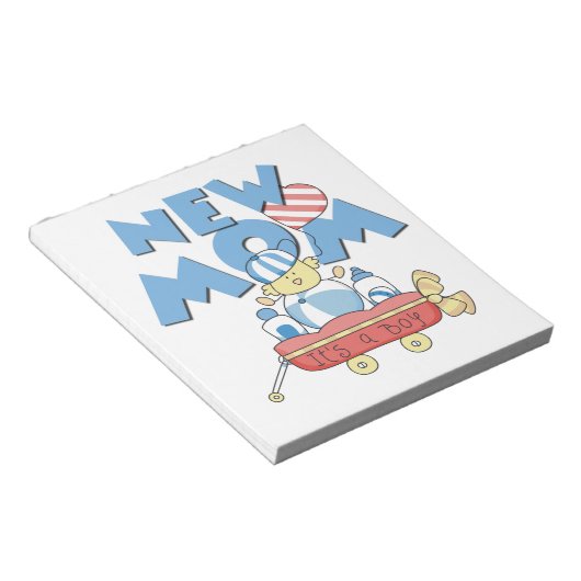 Junge Mutter Es ist ein Junge Geschenke Notizblock (angewinkelt)