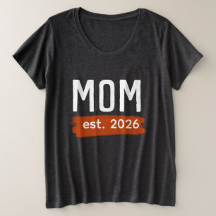 Junge Mutter - EST.2026 Große Größe T-Shirt