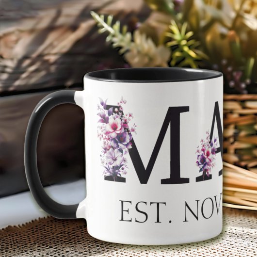 Junge Mutter Floral Mama Text 2 Tasse