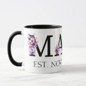 Junge Mutter Floral Mama Text 2 Tasse (Links)