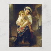 Junge Mutter Gazan Child von Bouguereau Postkarte (Vorderseite)