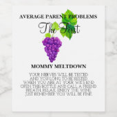 Junge Mutter Geschenke Weinetiketten Weinetikett (Einzelnes Label)