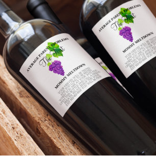 Junge Mutter Geschenke Weinetiketten Weinetikett