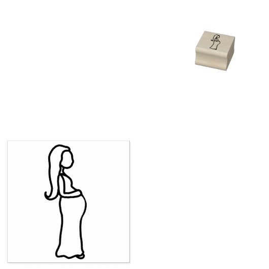 Junge Mutter Gummistempel (Stempel)