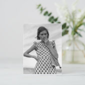 Junge Mutter in Kalifornien 1937 Postkarte (Stehend Vorderseite)