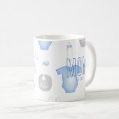 Junge Mutter Jahr mit dem Namen des Kindes Kaffeetasse (VorderseiteRechts)