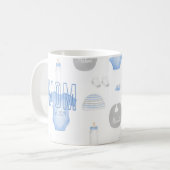 Junge Mutter Jahr mit dem Namen des Kindes Kaffeetasse (Vorderseite Links)