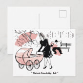 Junge Mutter mit Baby, Kinderwagen, Humor, Lustig Postkarte (Vorne/Hinten)