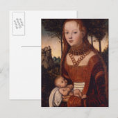 Junge Mutter mit Kind Postkarte (Vorne/Hinten)