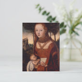 Junge Mutter mit Kind Postkarte (Stehend Vorderseite)