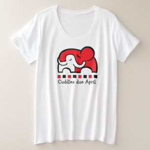 Junge Mutter / Mutter, die wegen T - Shirt knuddel