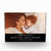 Junge Mutter Muttertag Personalisiertes Foto Plaqu (Vorderseite)