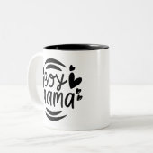 Junge Mutter Muttertagsmutter Zweifarbige Tasse (Vorderseite Links)