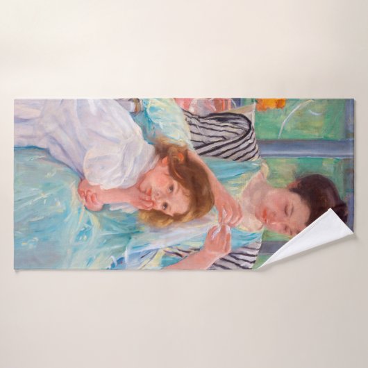 Junge Mutter Nähen, Mary Cassatt Badehandtuch (Badehandtuch)