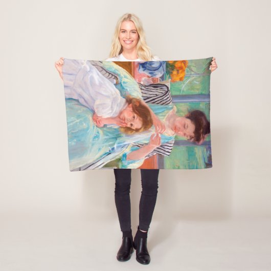 Junge Mutter Nähen, Mary Cassatt Fleecedecke (Beispiel)