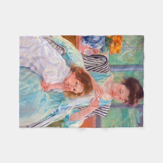 Junge Mutter Nähen, Mary Cassatt Fleecedecke (Vorderseite (Horizontal))