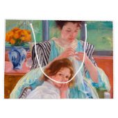 Junge Mutter Nähen, Mary Cassatt Große Geschenktüte (Rückseite)