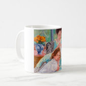 Junge Mutter Nähen, Mary Cassatt Kaffeetasse (Vorderseite Links)