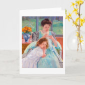 Junge Mutter Nähen, Mary Cassatt Karte (Gelbe Blume)