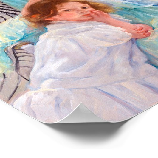 Junge Mutter Nähen, Mary Cassatt Poster (Ecke)