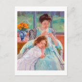 Junge Mutter Nähen, Mary Cassatt Postkarte (Vorderseite)