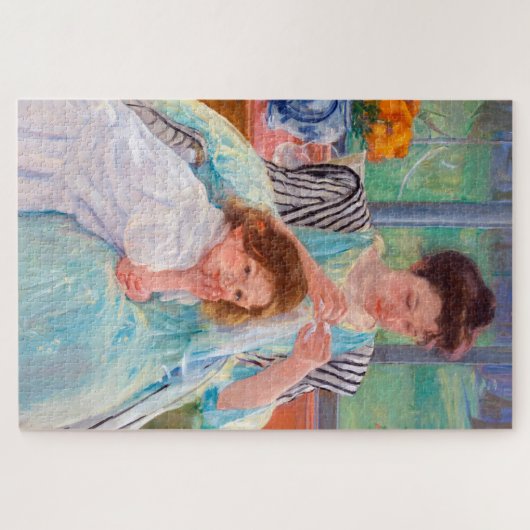 Junge Mutter Nähen, Mary Cassatt Puzzle (Horizontal)