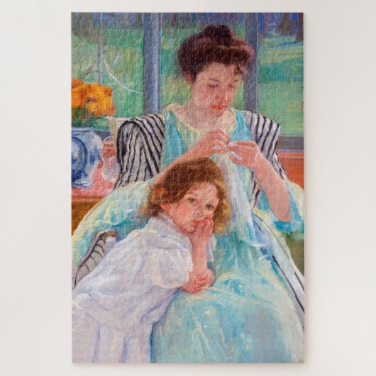 Junge Mutter Nähen, Mary Cassatt Puzzle (Vertikal)