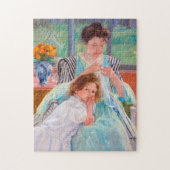 Junge Mutter Nähen, Mary Cassatt Puzzle (Vertikal)