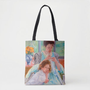 Junge Mutter Nähen, Mary Cassatt Tasche