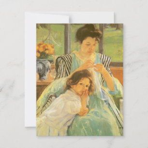 Junge Mutter Nähen von Mary Cassatt, Vintag Art
