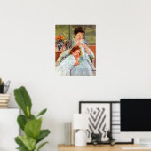 Junge Mutter nähen von Mary Stevenson Cassatt Poster (Heimbüro)