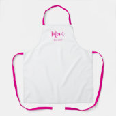 Junge Mutter Niedliche Hot Pink Typografie Muttert Schürze (Vorderseite)