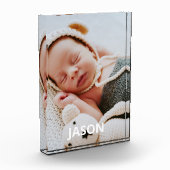 Junge Mutter Personalisiert Niedlich Baby Fotoblock (Links)