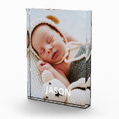 Junge Mutter Personalisiert Niedlich Baby Fotoblock (Rechts)
