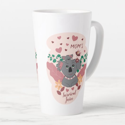 Junge Mutter Überlebenssaft Niedlich Koala Latte T Milchtasse (Rechte Ecke)