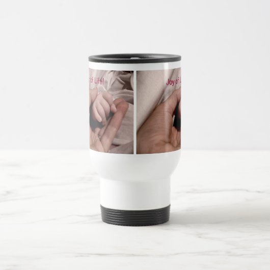 Junge Mutter und Baby - Lebensfreude Reisebecher (Mittel)